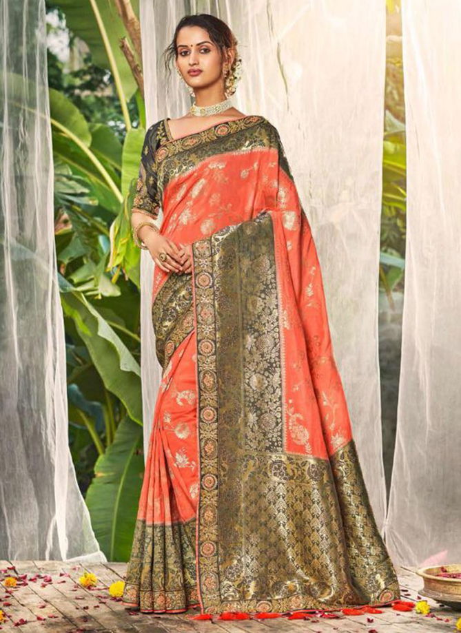 TATHASTU Latest Fancy Designer Heavy Wedding Wear Dola Silk Embroidery Lace Saree Collection